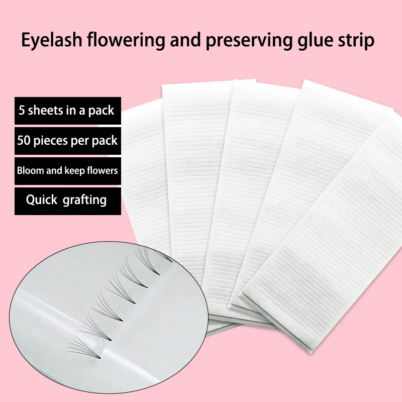 5Pcs Reusable Self-Adhesive Glue-Free Eyelash Glue Strip False Eyelashes Extension No Glue Eyelashes Hypoallergenic