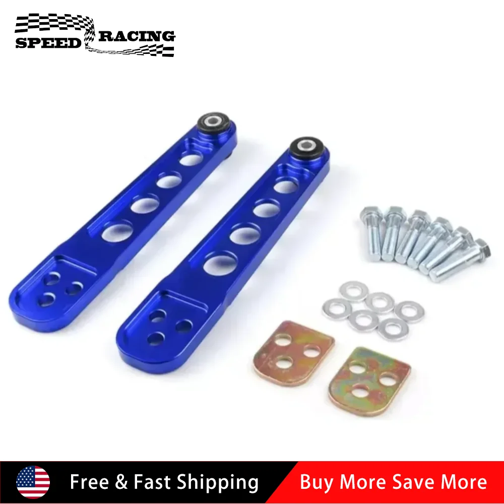 

Billet Aluminum Rear Lower Suspension Control Arm Sliver Red Blue For 2001-2005 Honda Civic Coupe Sedan DX EX HX LX ES