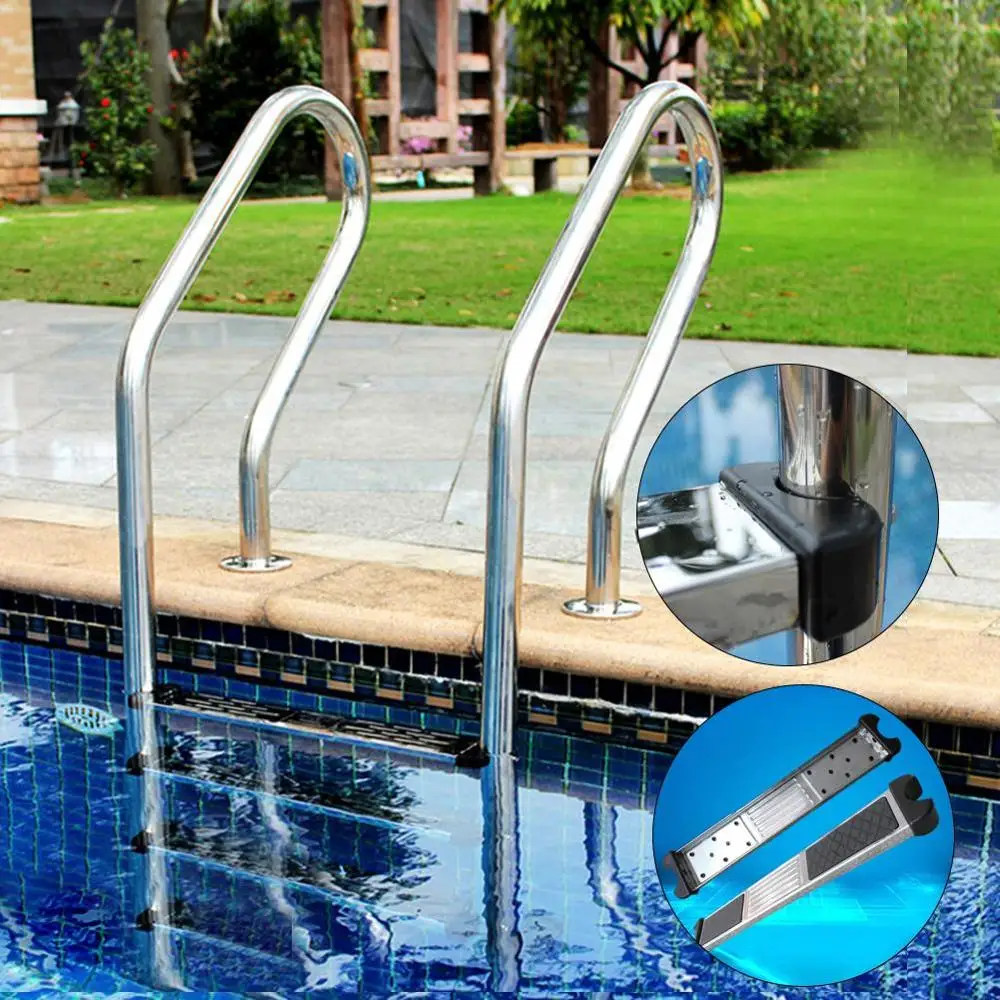2026 Professional 3-Step Anti-Skid Swimming Pool Ladder Pool Tools & Accessories