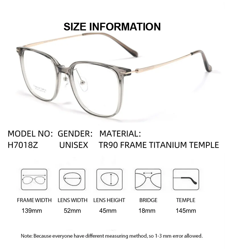 ELECCION  Prescription Lenses Presbyopia Myopia  Reading Glasses Frame Women Men TR90 Flexible Optical Eyewear Multifocal