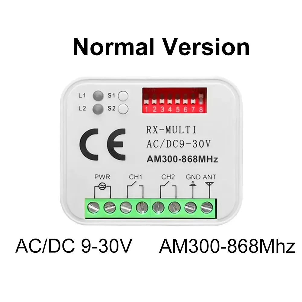 KEBIDU RX MULTI Tuya Smart Switch Modul 300-868MHz 2CH 433MHz 868MHz WLAN-Controller Garagen-/Tortür-Fernbedienungsempfänger – Detail 4