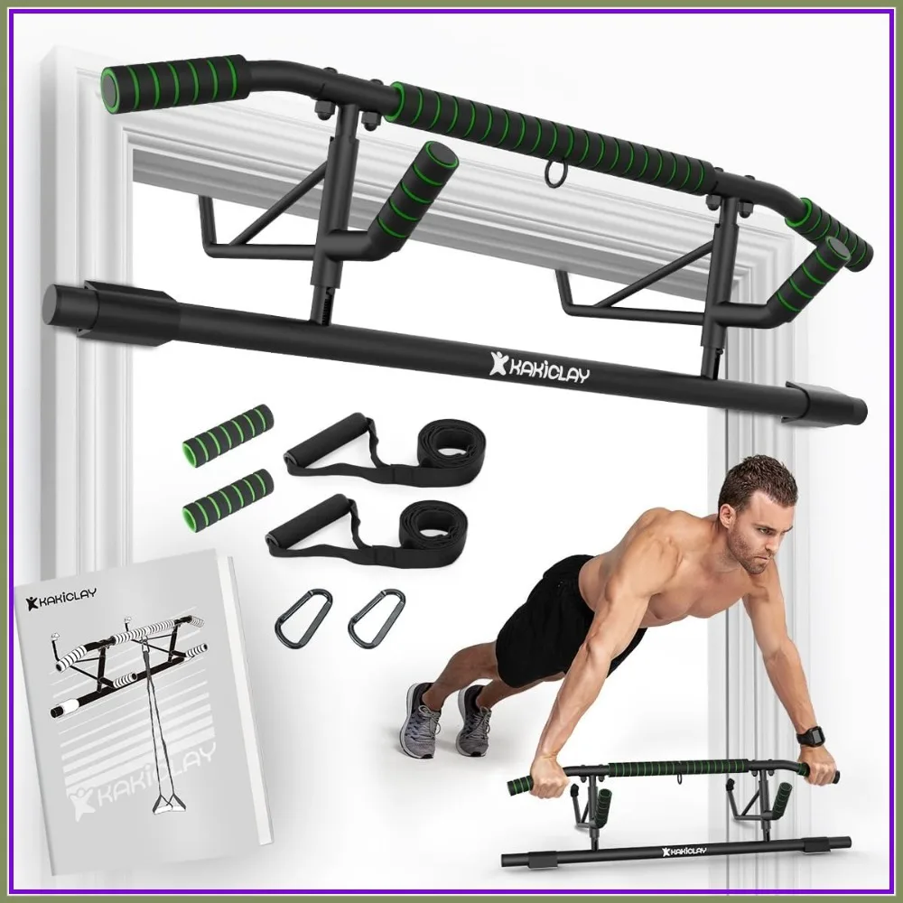 

New Upgrade Pull Up Bar for Doorway - Foldable, Space-Saving, 440 Lbs Capacity, No Screwing or Slipping - USA Patent