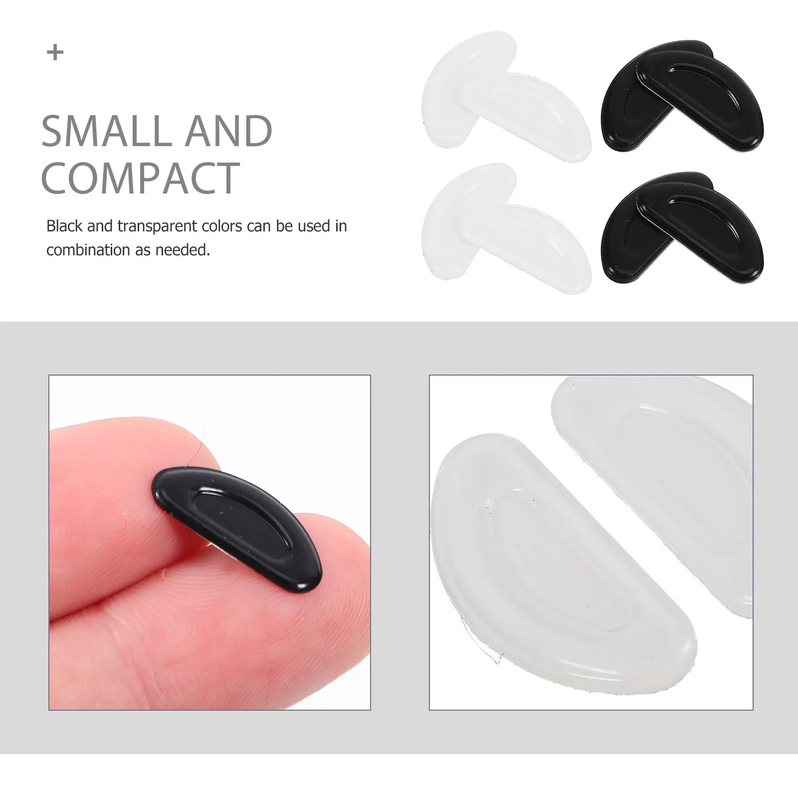 

6Pairs Anti-Slip Glasses Nose Pads Flexible Silicone Supple Replacement Cushion Eyeglasses Frame Supplies Glasses Nose Pad