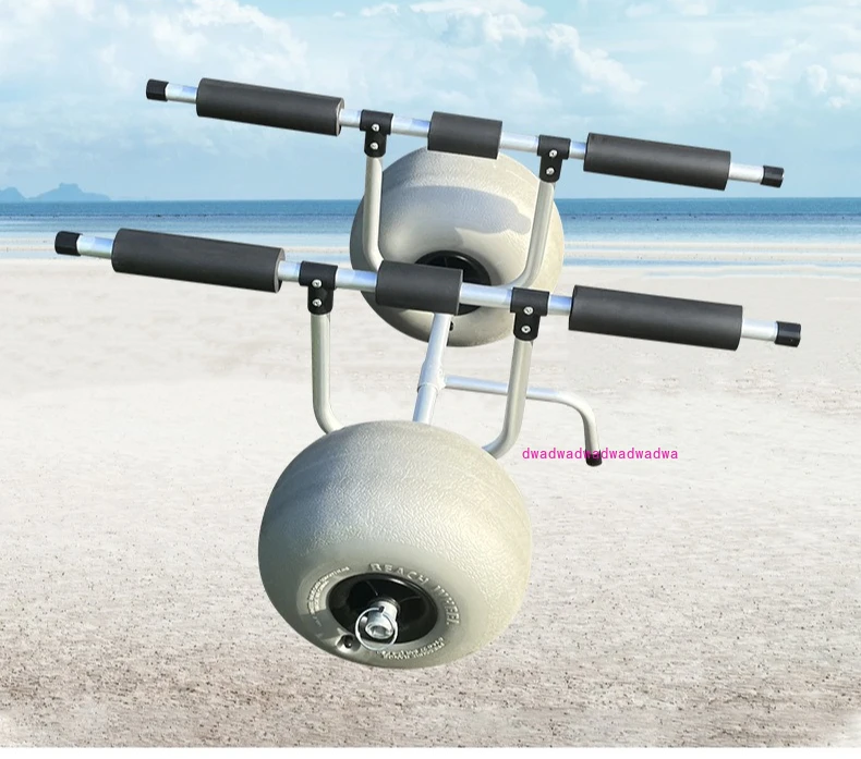 Kayak, assault boat, rubber boat trailer, two-wheeled small trolley, foldable ship carrier placement bracket