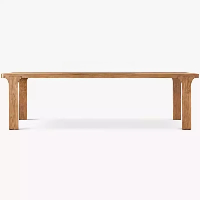 

Solid wood dining table rectangular small apartment family villa simple desk negotiation table designer furniture