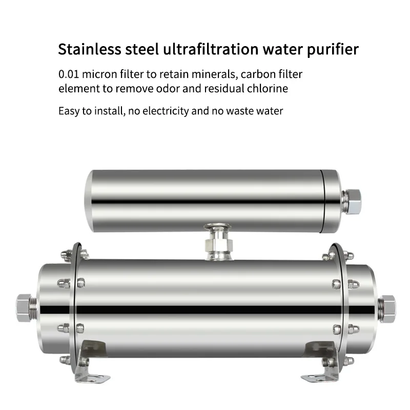 Stainless Steel Ultrafiltration Membrane Water Purifier UF Kitchen Filter Water Purification Equipment Household Small Commercia