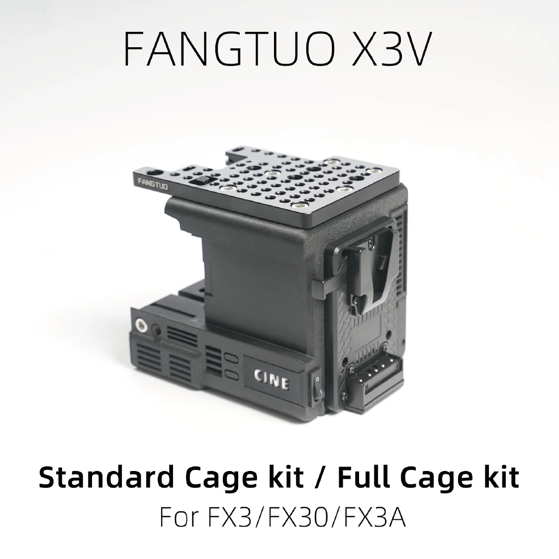 V‑Port Battery Expansion Kit for Sony FX3 Cinema Camera, Built‑in Cage Functions, No Extra Rabbit Cage & Tube Clip Required