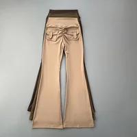 Nuevos pantalones de yoga con microcuerno de bolsillo para levantamiento de cadera, pantalones de baile fitness, pantalones de yoga de entrenamiento de ejercicio de secado rápido