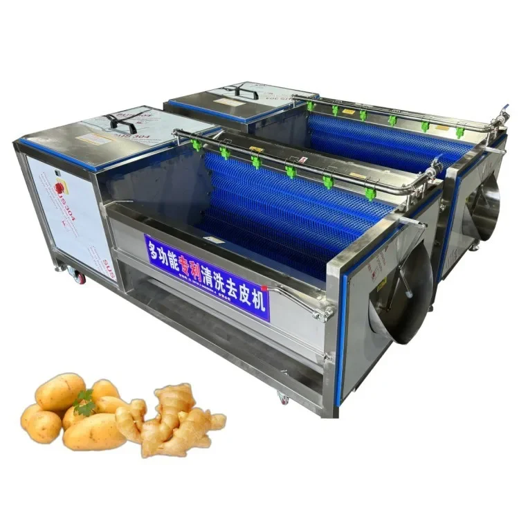 

KELLEN Onion Spiral Wool Pipe Potato Cleaning and Peeling Machine Ginger yam peeler machine