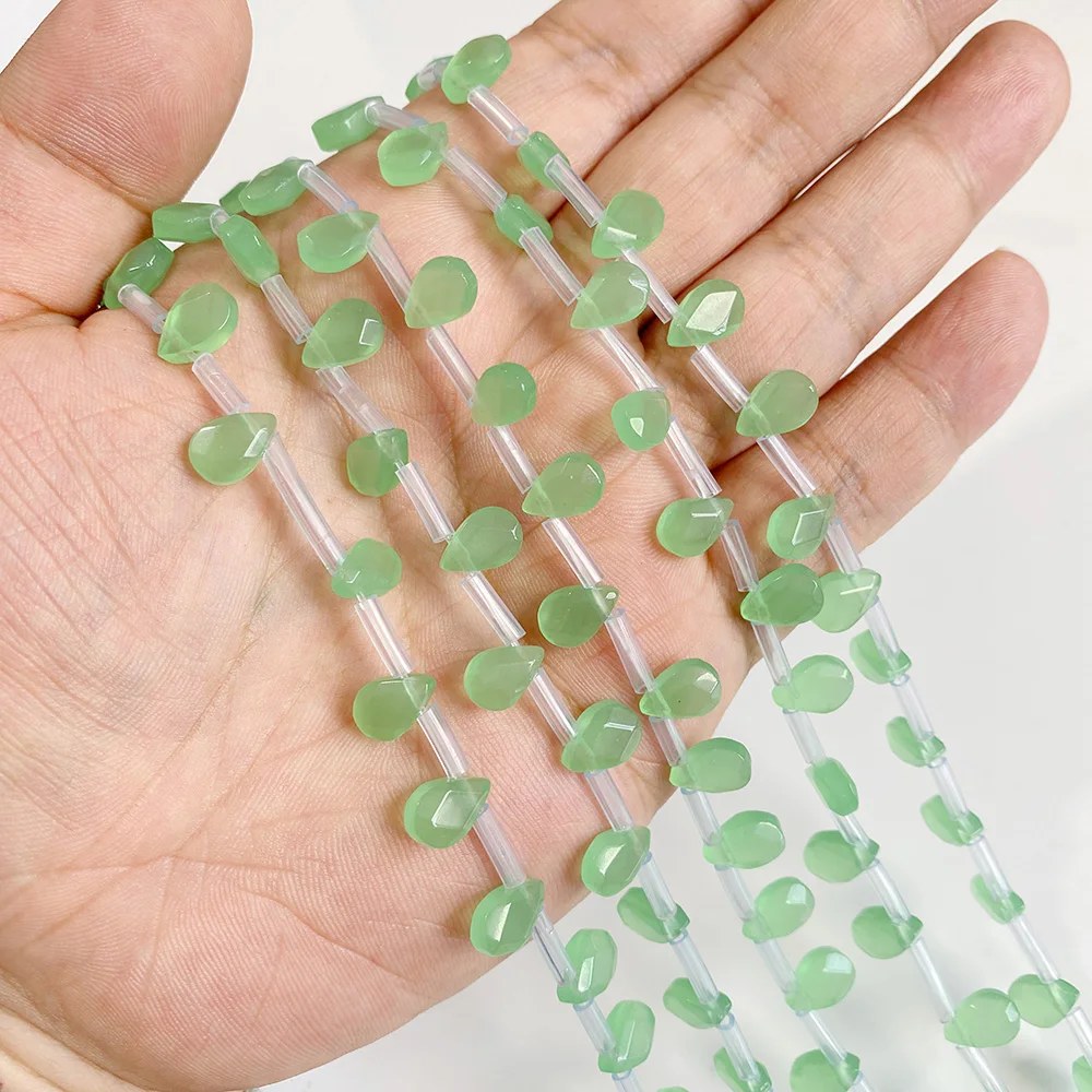 6x9mm Naturstein-Tropfenperlen Rosenquarz Amazonit Jade lose Perlen für handgefertigte Armbänder, Halsketten, Ohrringe, DIY-Bastelarbeiten – Detail 14