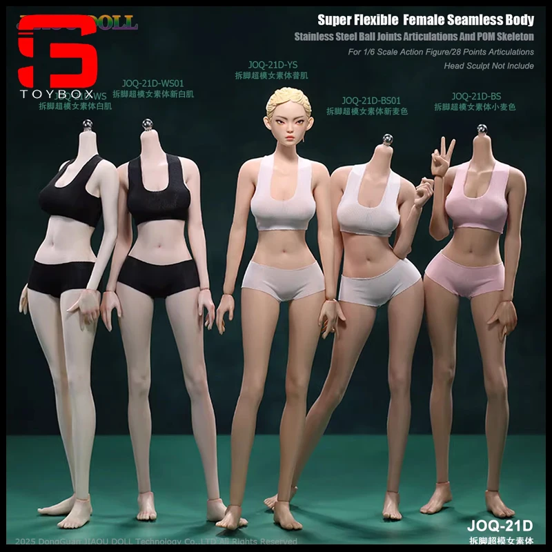 

JIAOU DOLL JOQ-21D 1/6 Supermodel Long Legged Girl Seamless Body With Detachable Feet 12'' Flexible Soldier Action Figure Dolls