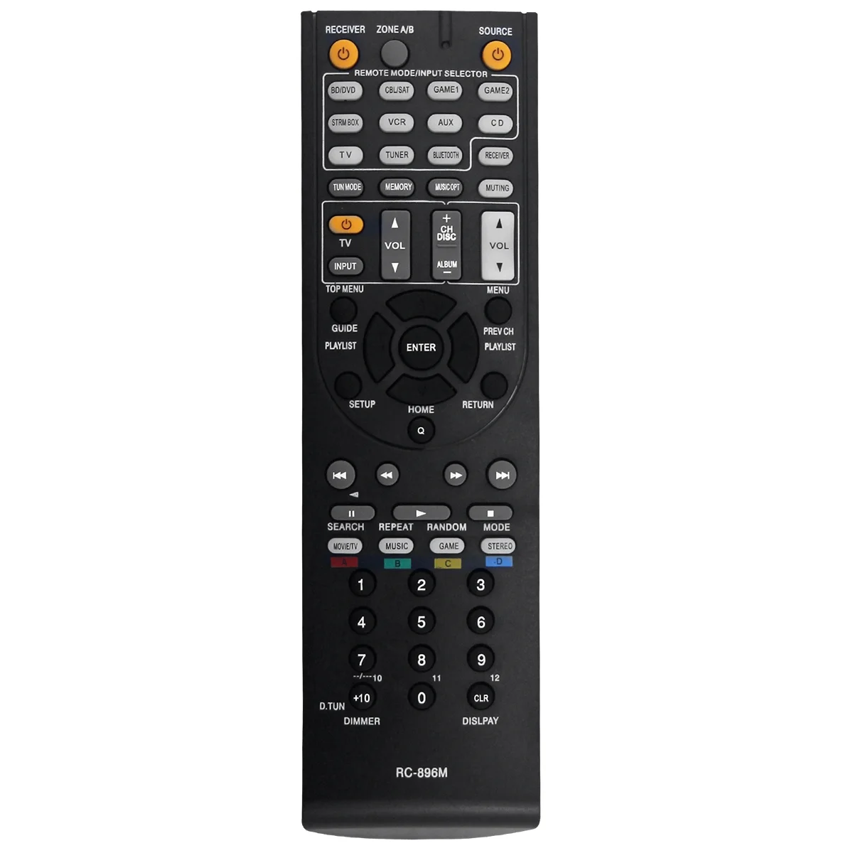 RC‑896M AV Receiver Remote Control Replace for RC-737M RC-801M RC-836M RC-865M RC-896M RC-762M RC-764M RC-810M