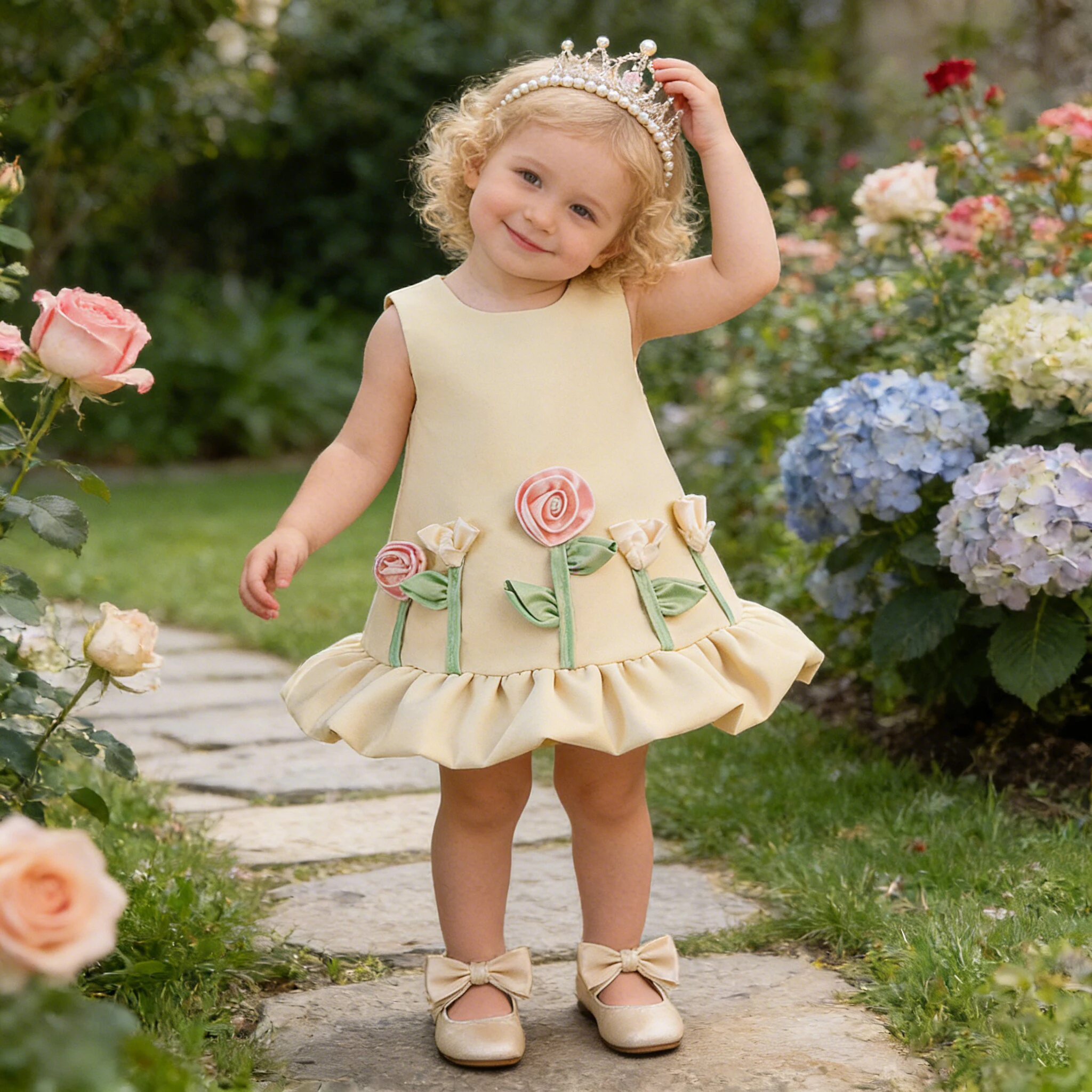 

Модное вечернее платье с цветочным узором для маленьких девочек, вечерние платья принцессы на день рождения для детей 1 года, элегантное платье для выпускного вечера подружек невесты для девочек