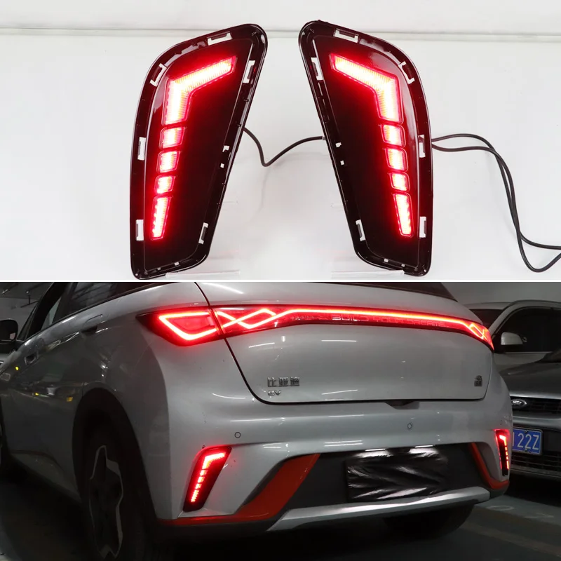 

LED Rear Bumper Reflector Light For BYD Dolphin 2021-2022 Plug&Play 3-in-1 Functions Rear Running Light + Brake + Turn Signal