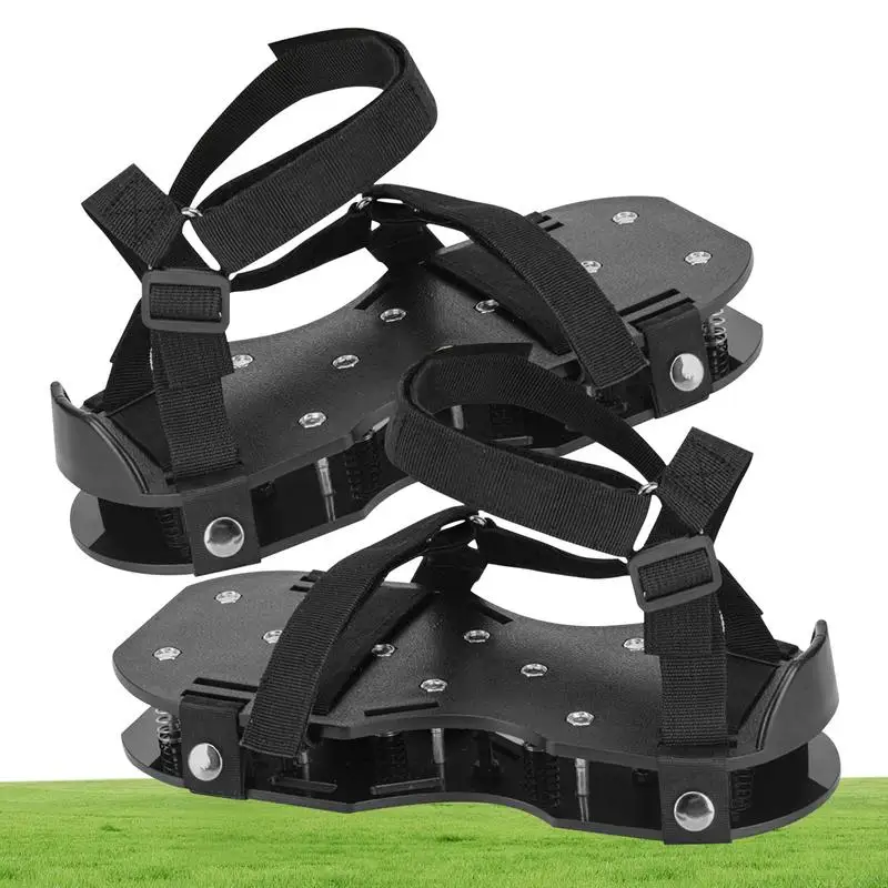 1 Pair Grass Spiked Gardening Walking Revitalizing Lawn Aerator Sandals With Spring Base Nail Shoes Yard Garden Tool