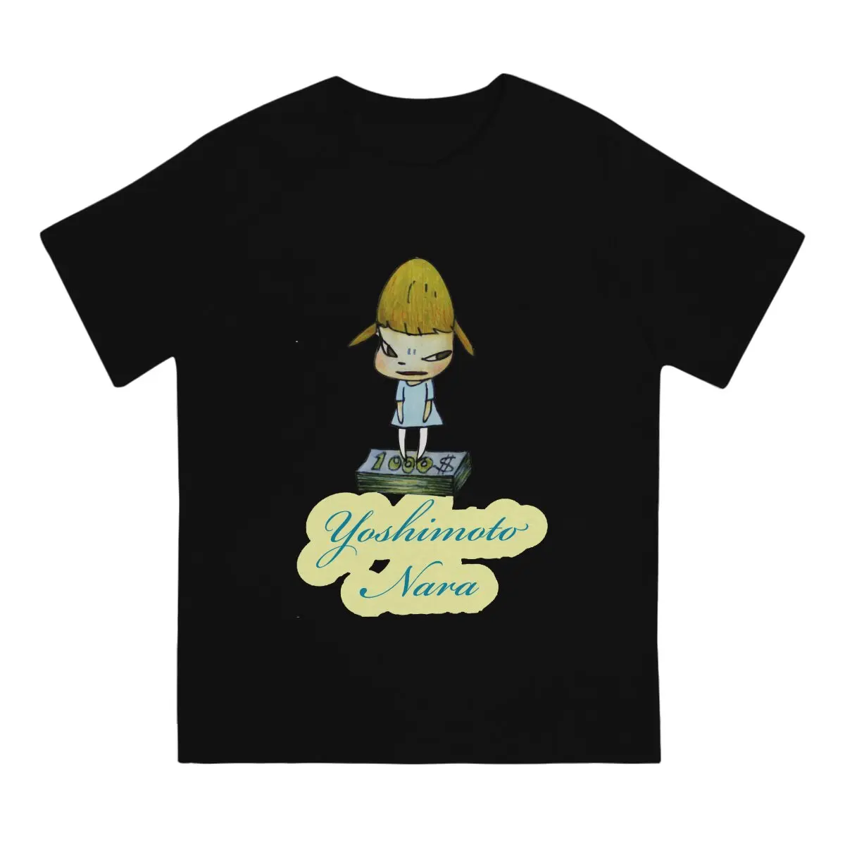 Yoshitomo Nara Japanese Artist Many Money for Girl Polyester T Shirt Harajuku Alternative Men's Tshirt O-Neck Men Tops