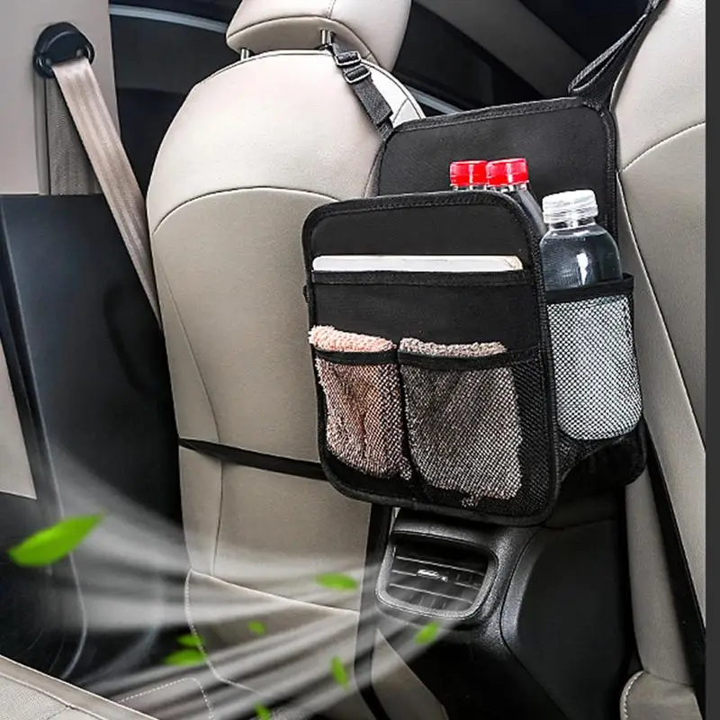 Between Seat Car Organizer Multi Compartments Oxford Cloth Between Seats Car Purse Holder Large Capacity Multifunctional Car