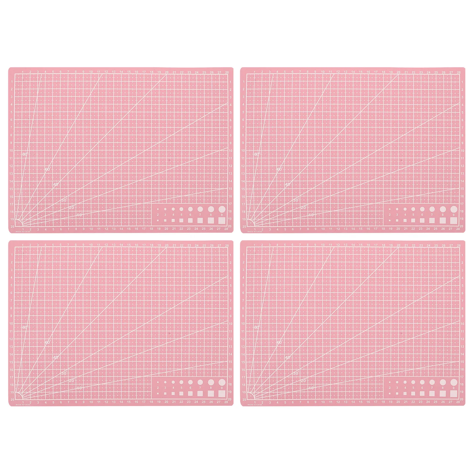 kit-com-4-tapetes-de-corte-dupla-face-a4-rosa-autorregeneraveis-para-artesanato-costura-papelaria-quilting-e-gravacao