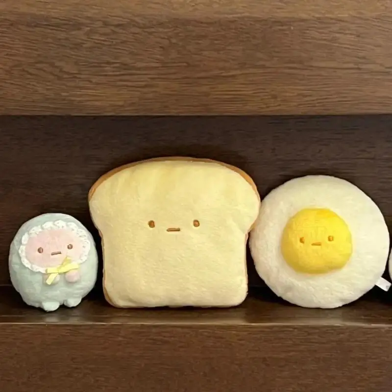 Kawaii Culinary Sumikko Gurashi Fried Egg Plush Toy New Japanese Anime Cartoon Toast Character BackpackDecorationToyFriend'sGift