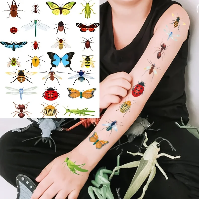 Small Bugs Insects Temporary Tattoo Stickers