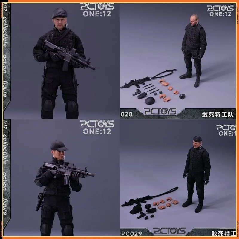 1/12 PCTOYS PC028 PC029 Scale Collectible Special Agent Team Tough Guy Jet Li 6Inch Male Solider Action Figure Model Toy Gift