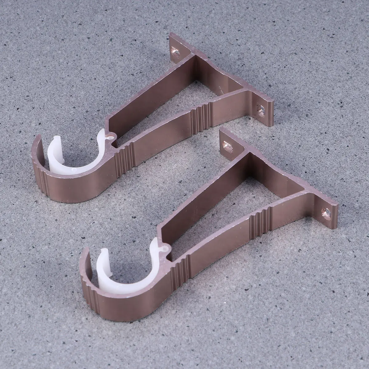 

2PCS Curtain Rod Bracket Wall Mount Heavy Duty Iron Vintage Style Drapery Rod Holder for Window Door Decor Replacement