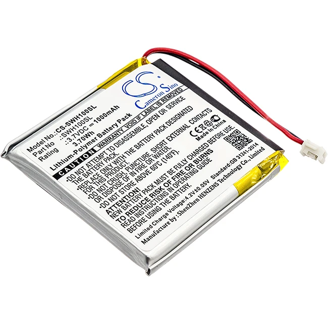 Cameron sino 1000mAh Battery For Sony 1588-0911 LIS1662HNPC SM-03 SP 624038 WH-1000xM3  WH-1000MX4  WH-CH710N/B  WH-XB900