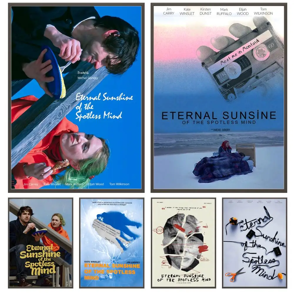E-Eternal Sunshine of the Spotless Mind Poster, vielseitige, wasserfeste HD-Wandkunst, selbstklebende Dekoration für jeden Raum, ideales Geschenk