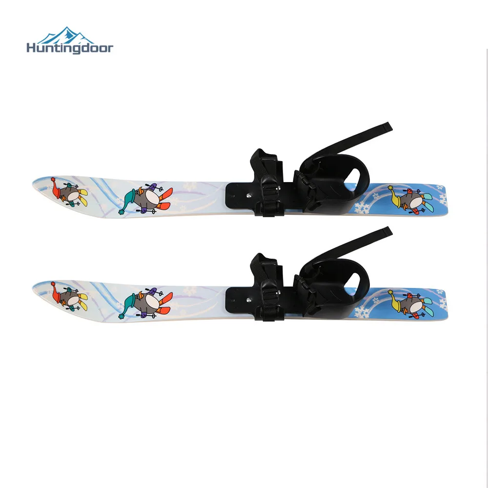 Children Ski Board Snowboarding Binding Ski Poles for Kids Skiing Snowboard Gifts Winter Sports Ski Board 5-10 years old