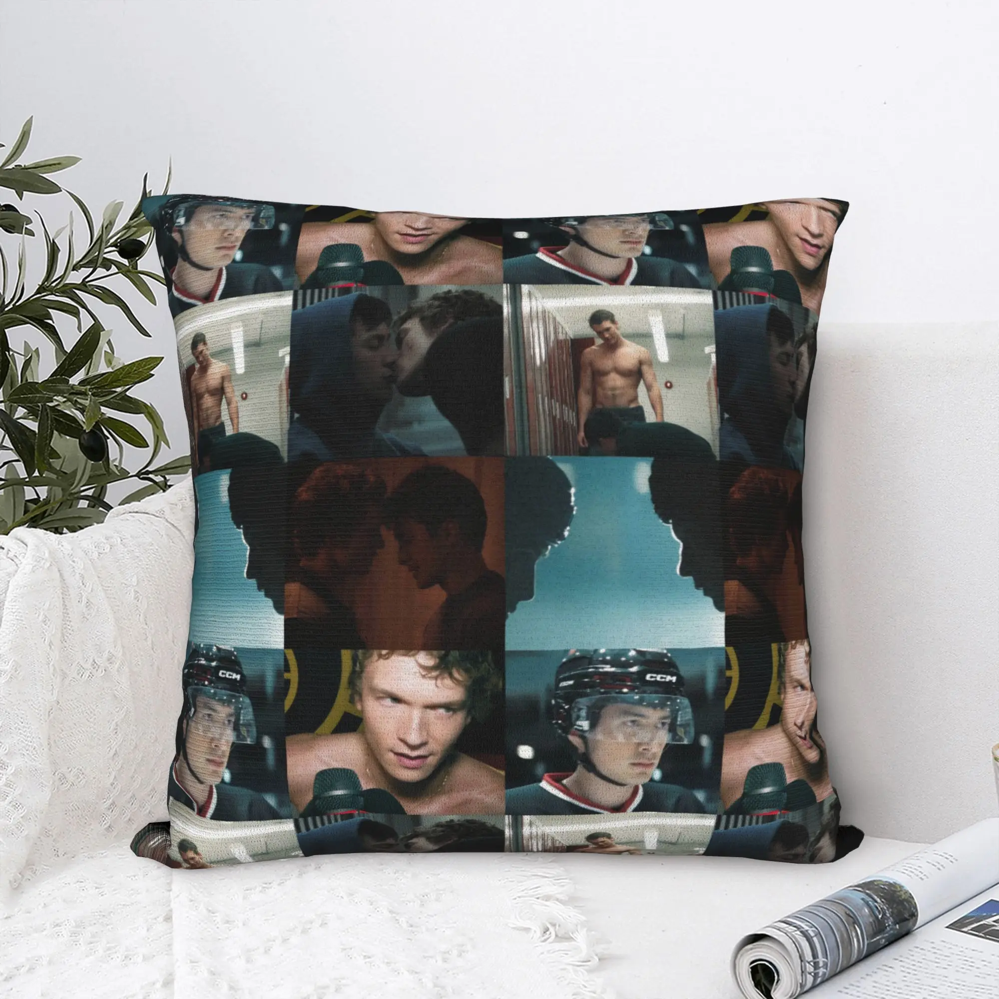 Heated Rivalry Square Pillow Cases Canadian Sports Romance Cushion Cover Awesome Polyester Decor Pillowcase for Car 18"x18"