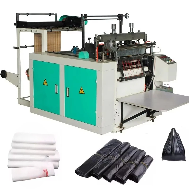 Semi-automatic polyethylene cold cutting disposable plastic bag making machine