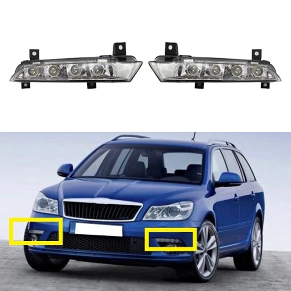 

1Z0941067 Левая светодиодная фара дневного света (DRL) и противотуманная фара для Skoda Octavia RS 2009-2013