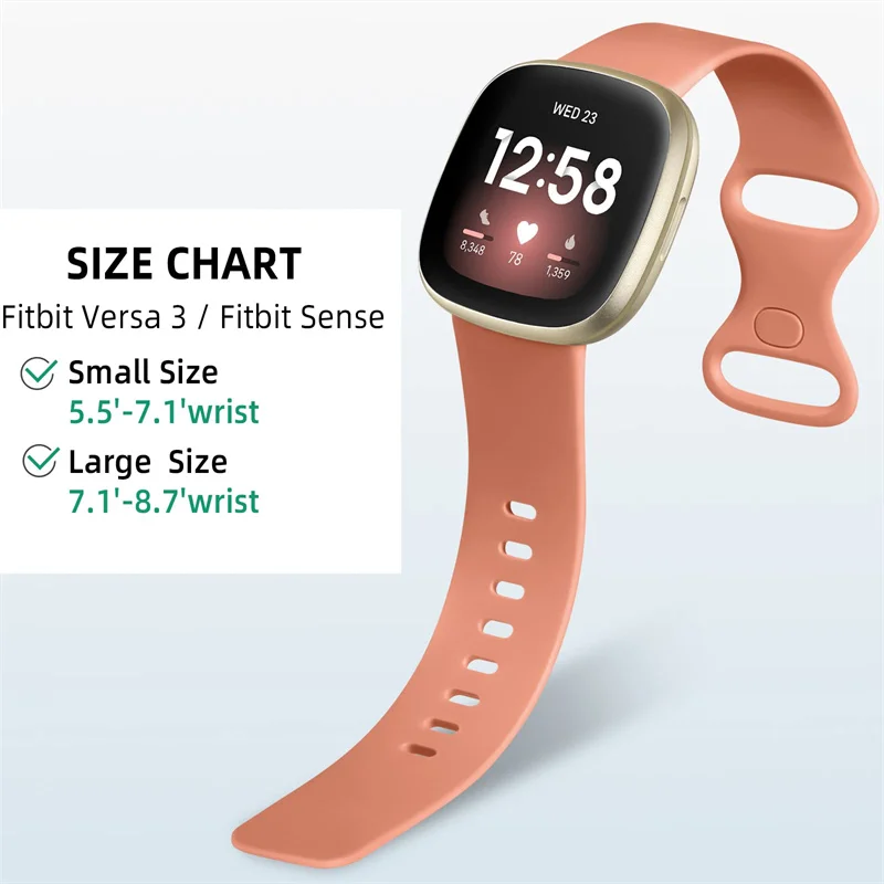 Silicone Watch strap For Fitbit Versa 3 band Soft smartwatch Correa sport Bracelet For Fitbit Sense Versa3 Watchband Accessories