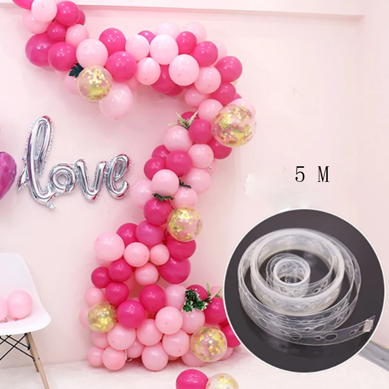 12pcs/lot latex balloons chain party festival balloon decoration accessories balloon chain 5m rubber balloon modeling props