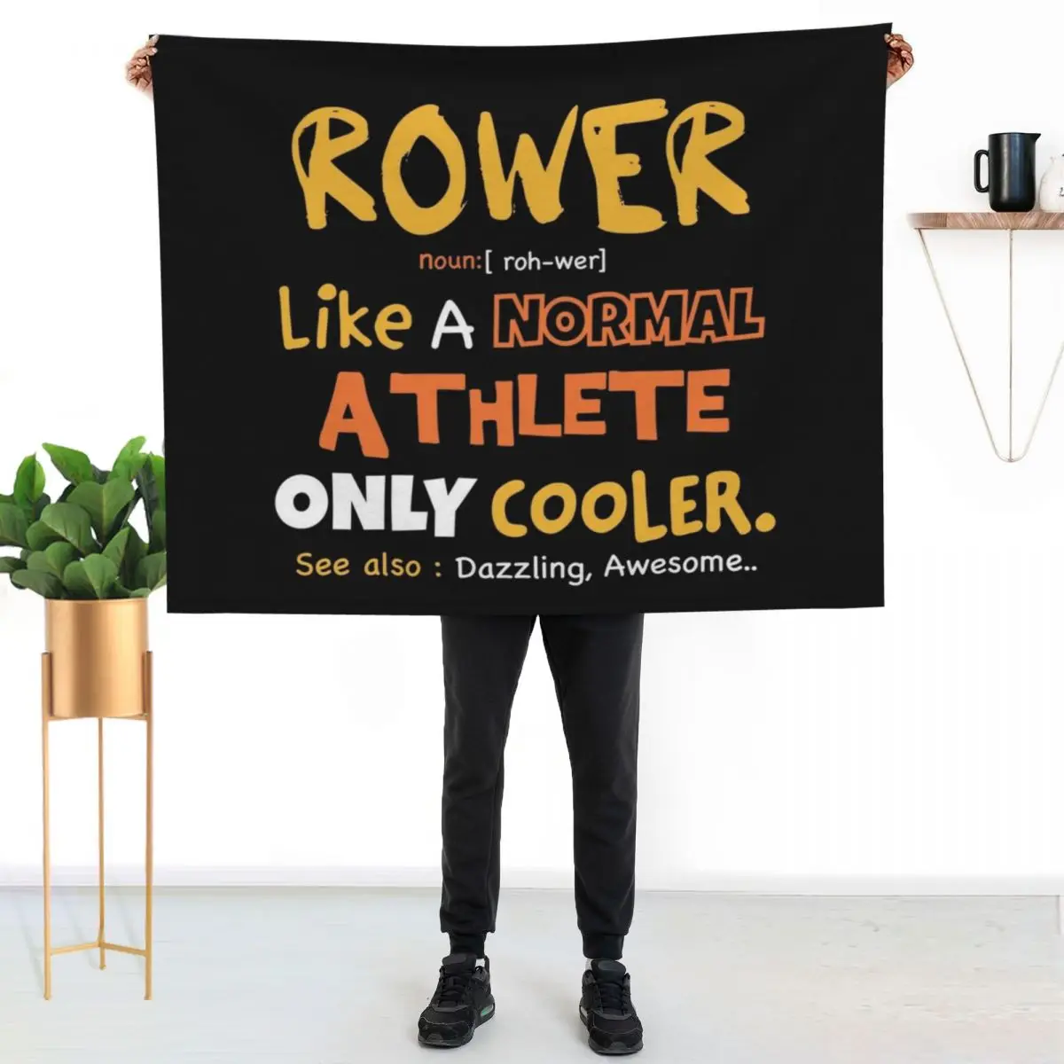 Funny Rower definition / rowing athlete / rowing college / rowing gift idea Throw Blanket Kid'S Luxury Brand Blankets