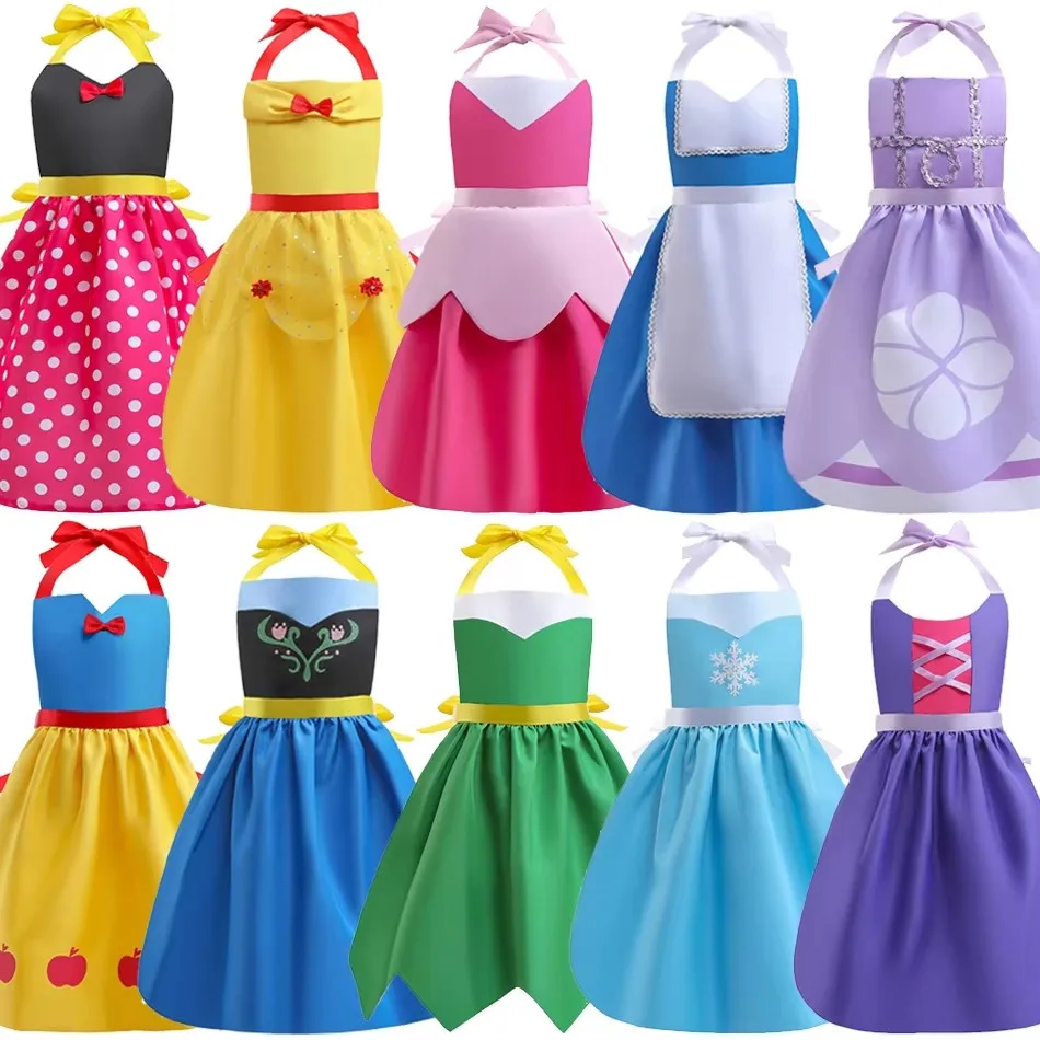 Parent-child Fairy Tales Princess Costume Accessories Apron Child Girls Adult for Party Halloween Cooking Painting Role Play