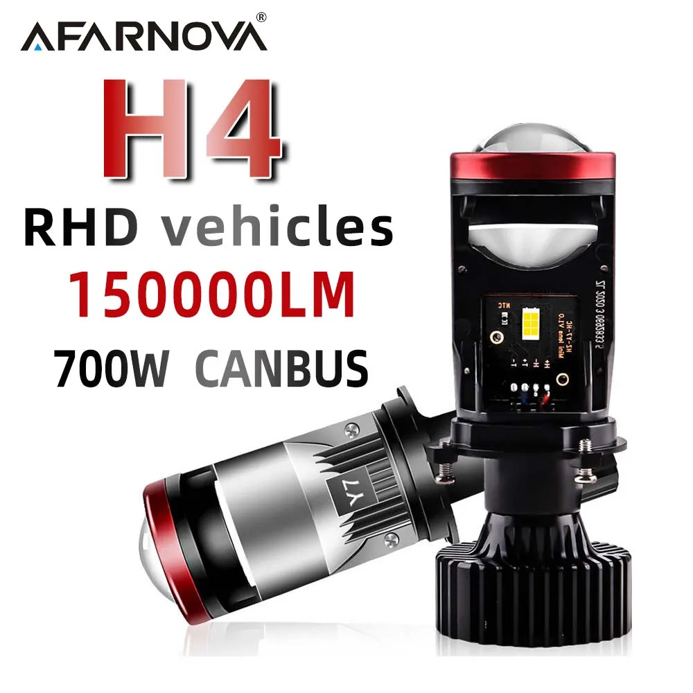 

H4 LED Projector Lens RHD Headlamp 150000LM 700W Mini H4 LED Lenses Car Headlight Bulbs 6000K High Low Beam 700W Canbus 12V