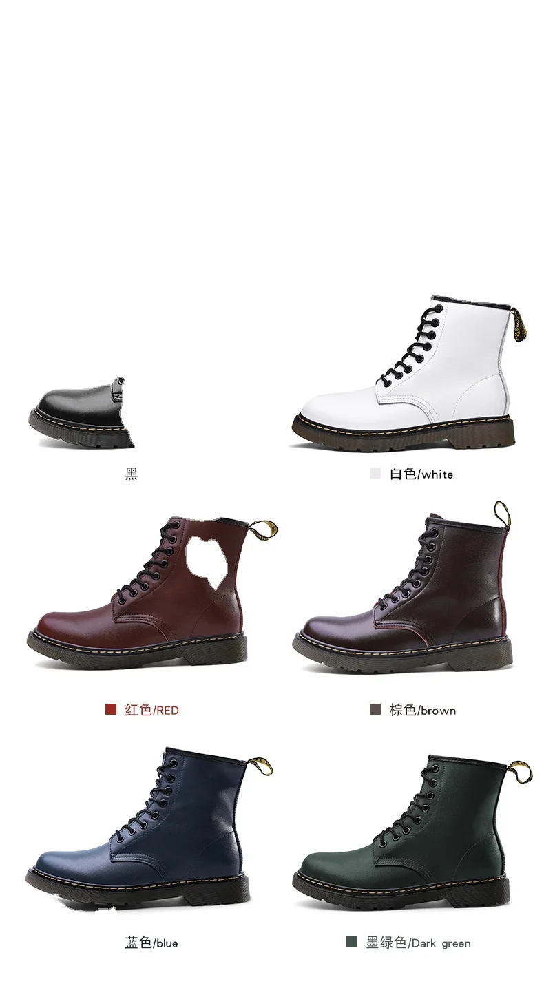 2023 stivali da uomo con plateau fondo spesso Lace Up Mens Martens Elevator autunno primavera stivali da coppia da donna scarpe vintage