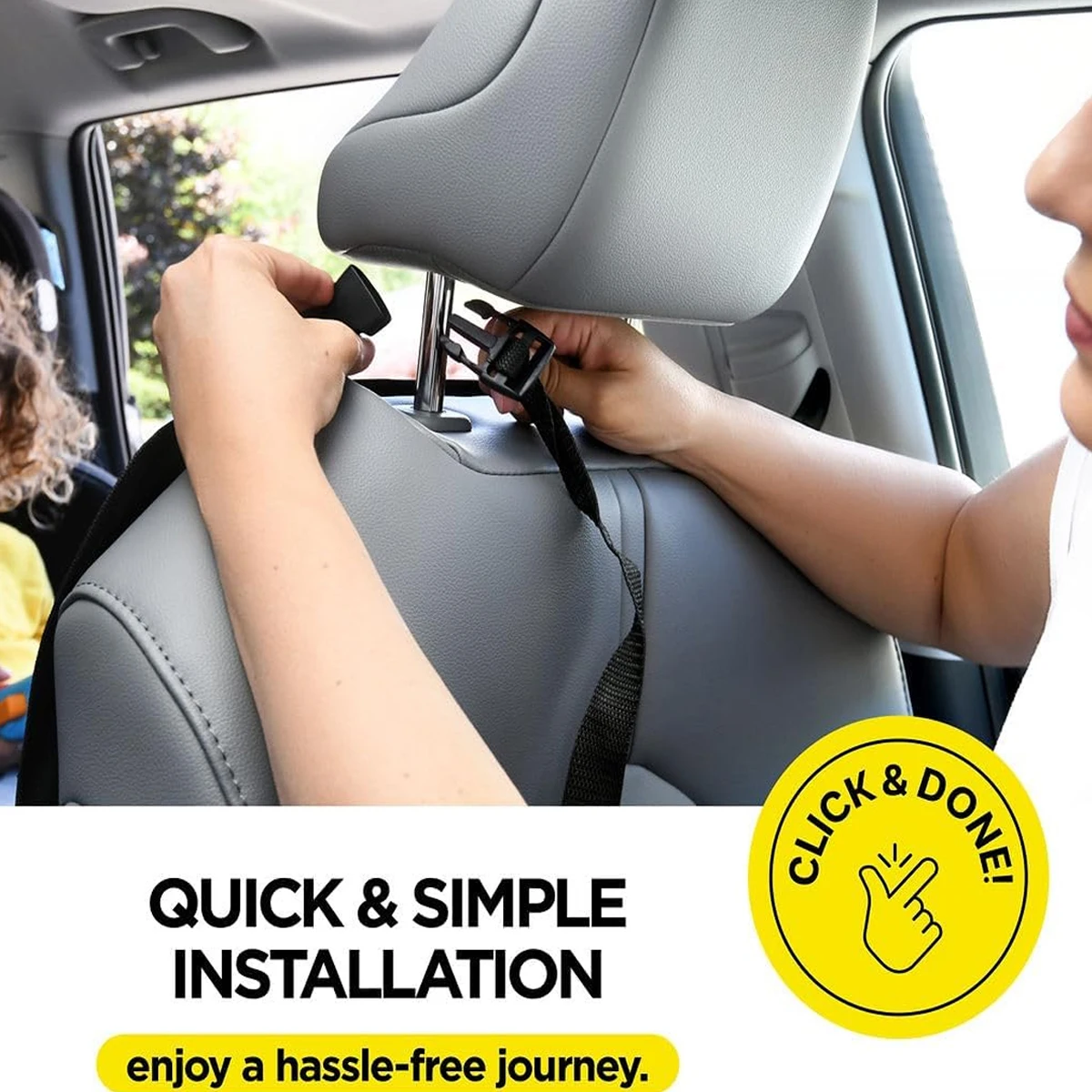 Car rear seat cover with 3 pocket storage pockets, waterproof seat protector, car seatback protector, dirt and scratch resistant image 5