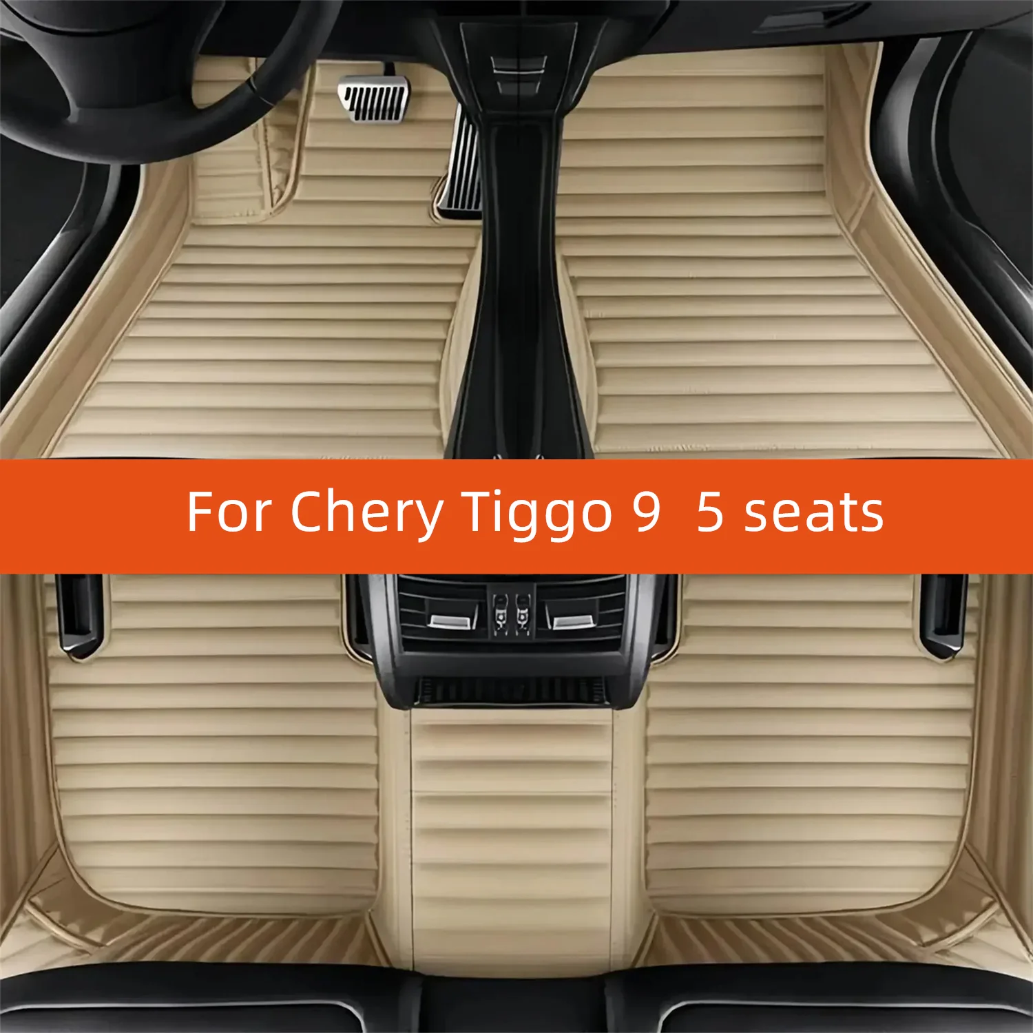 

Custom Leather Car Floor Mat For Chery Tiggo 9 5 seats 2023 2024 2025 2026 2027 Car Mat Interior Accessories
