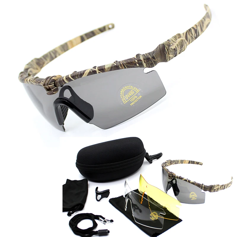 

Tactical Polarized Sport Glasses Outdoor Sport Airsoft Shooting Sunglasses 4 Interchangable Lens