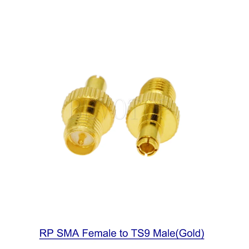 2Pcs/Lot SMA to TS9/CRC9 50 Ohm Straight RF Coaxial Adapter Coax Connector Gold Plated/Nickel Plated