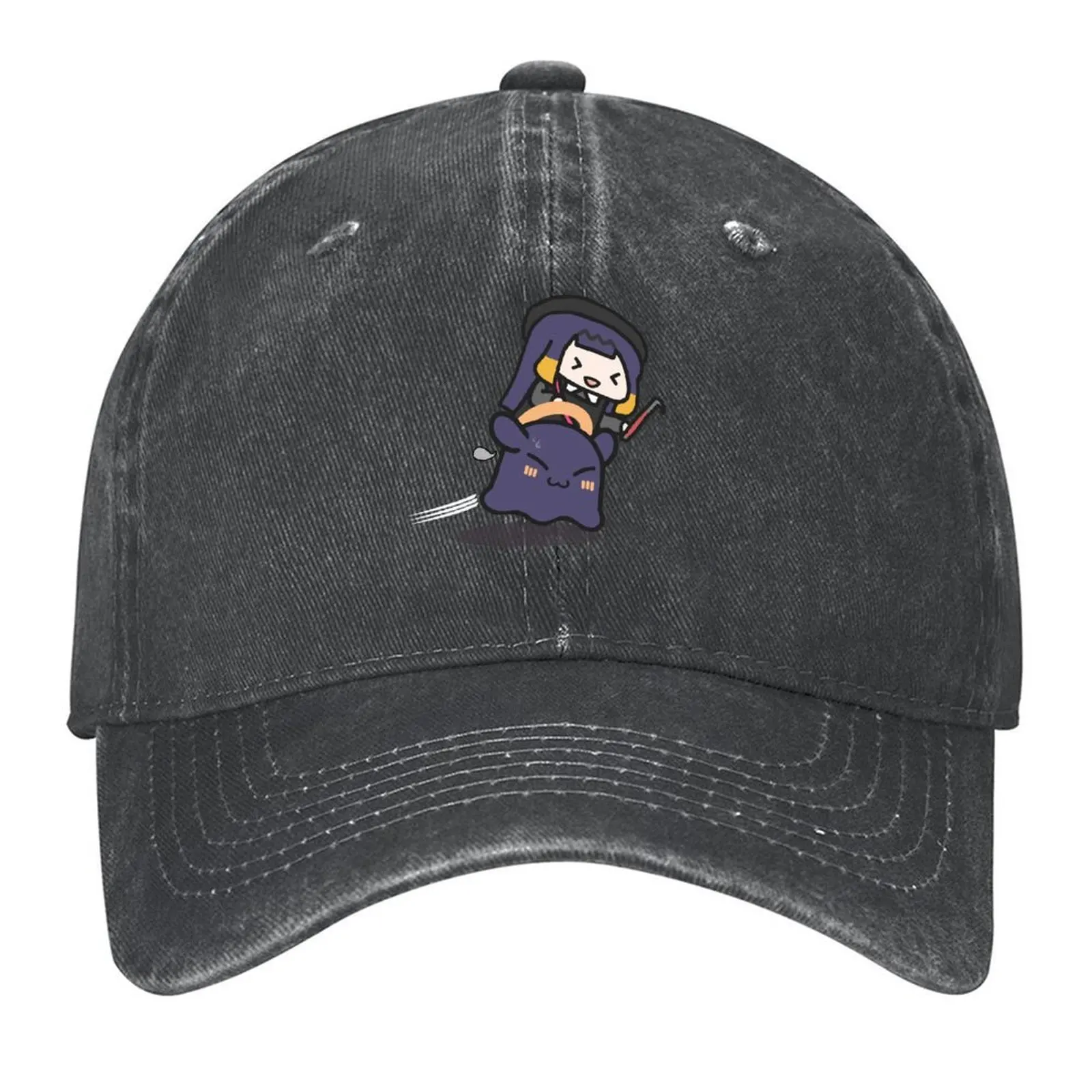

Smol Ina on a Takodachi Baseball Cap Hat Man Luxury Christmas Hat party Hat Sports Cap Male Women's