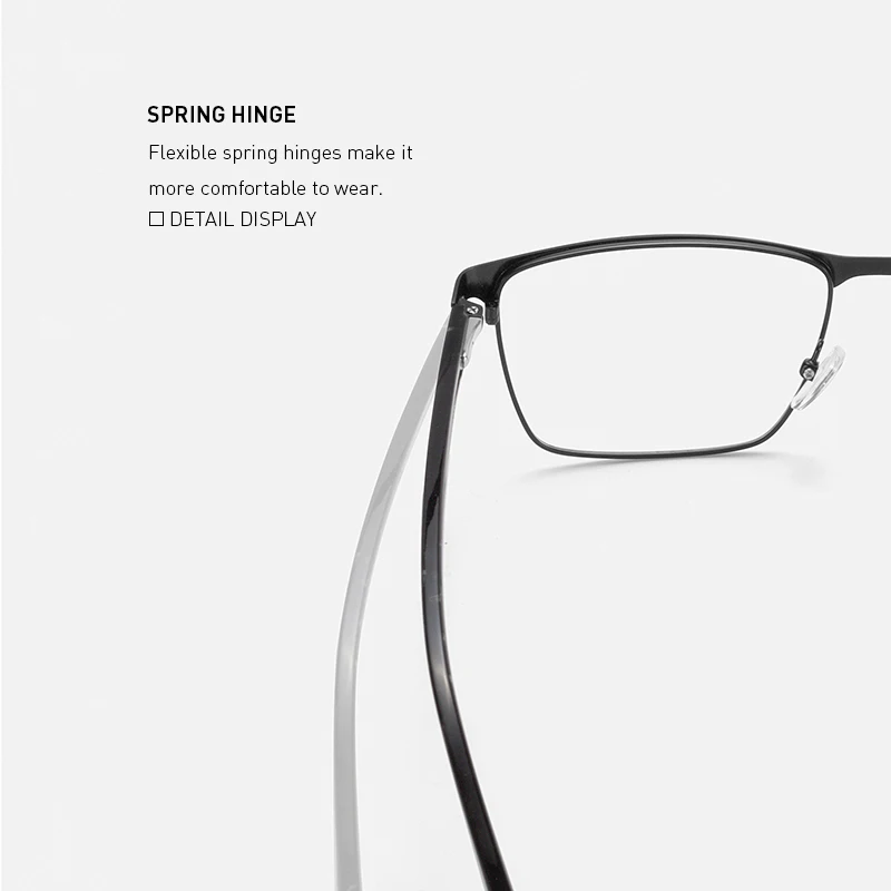 MERRYS DESIGN Men Square Titanium Alloy Glasses Frame Women Acetate Legs Eyeglasses Male Business Optical Glasses S2416