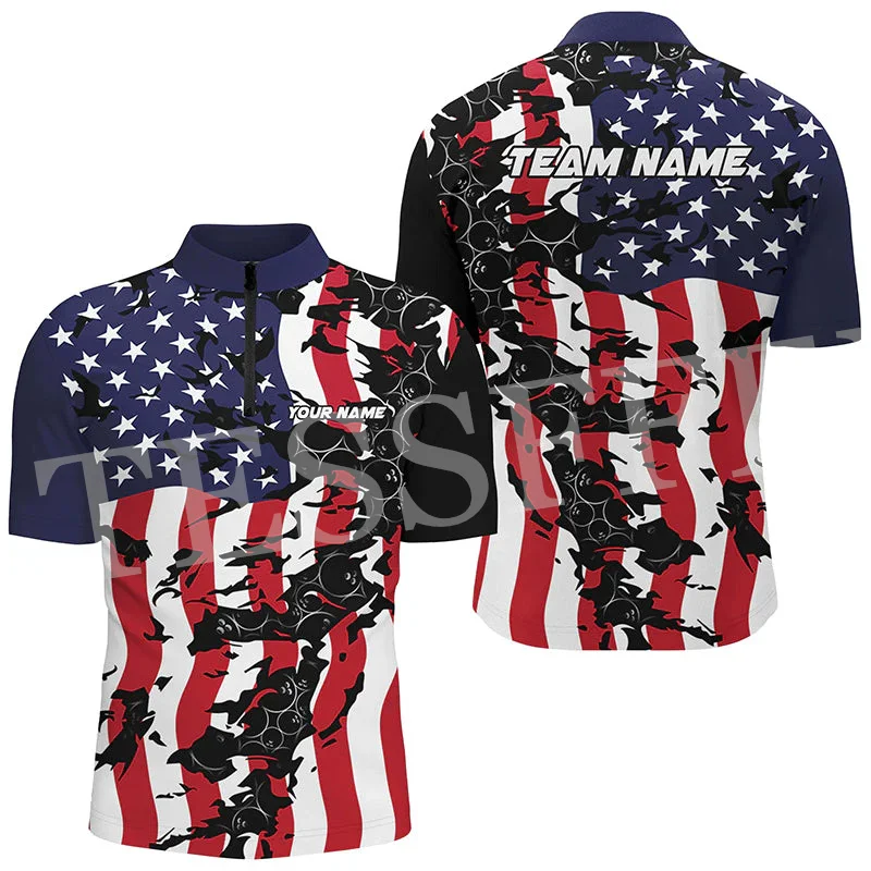 

Custom Name Graffiti Bowling Ball Tattoo Vintage T-Shirt 3DPrint Summer Polo Zipper Jersey Shirts Harajuku Casual Short Sleeve D