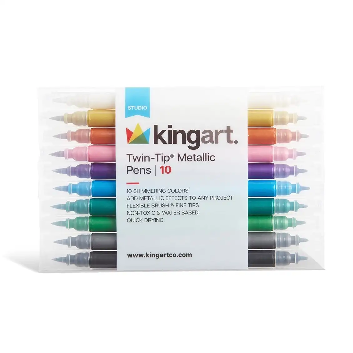 

Металлические ручки KINGART с двумя наконечниками, 10 шт.