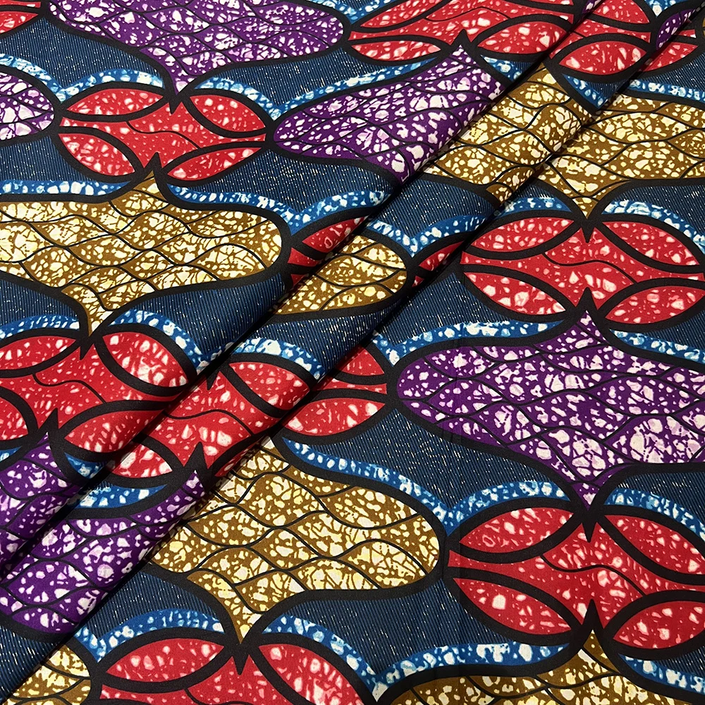 6 ياردة أنقرة الشمع النسيج 2025 جودة عالية قماش طباعة الشمع الأفريقي الأفريقي مضمون حقيقي الشمع الحقيقي