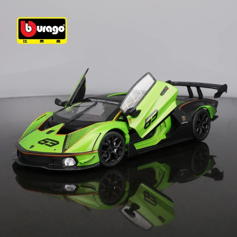 Bburago 1:24 Lamborghini Essenza SCV12 Alloy Car Model Diecasts Metal Toy Sports Car Model Simulation Collection Childrens Gifts