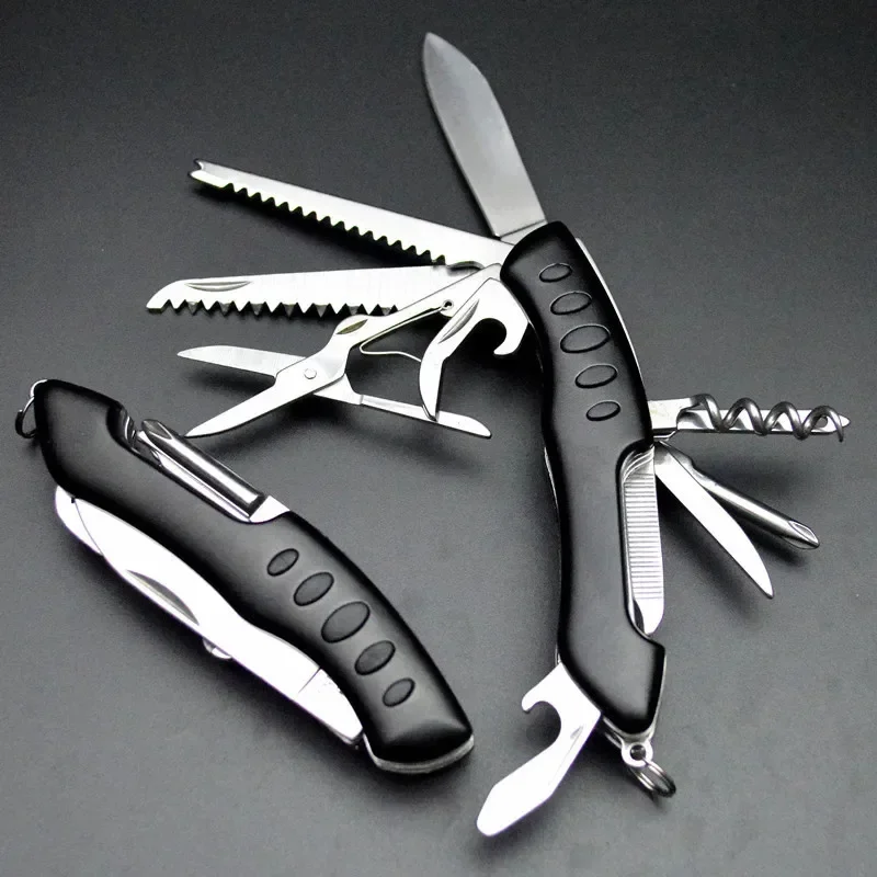 Hot Sale Multifunctional Swiss Knife Camp Multitool Bottle Opener Folding Knife Portable Military Pocket Knives EDC Tools