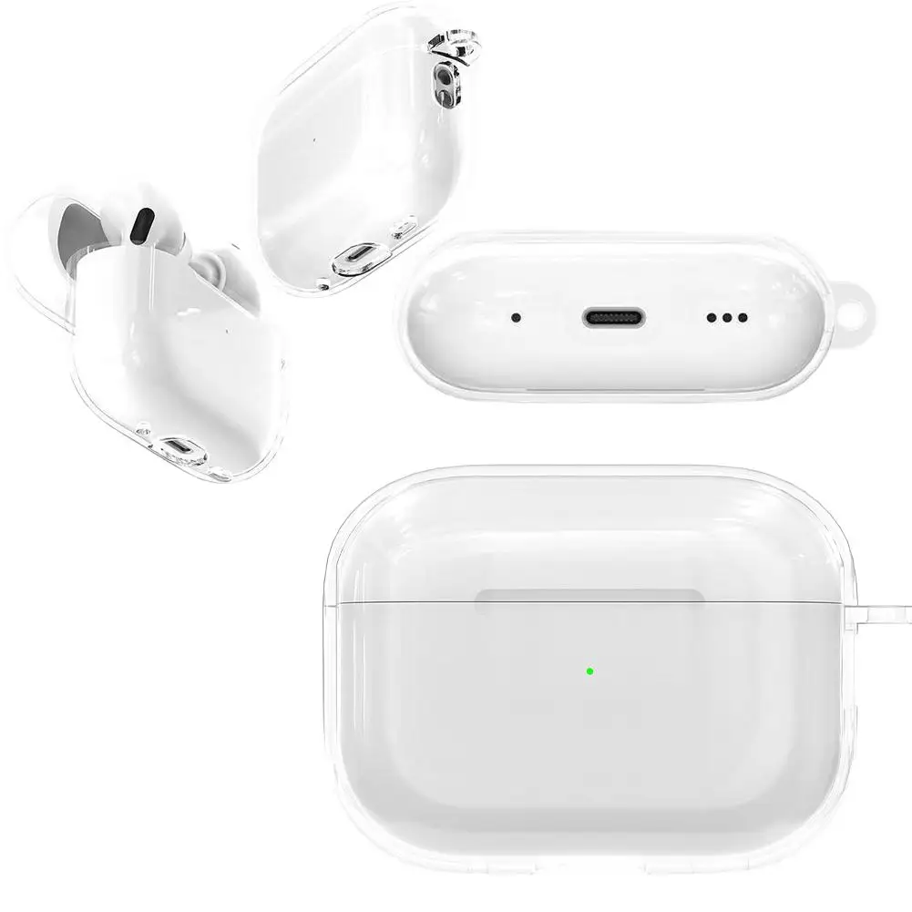 لابل Airpodspro3 الغطاء الواقي شفافة لينة قذيفة بلوتوث سماعة غطاء Airpodspro3 سماعة غطاء